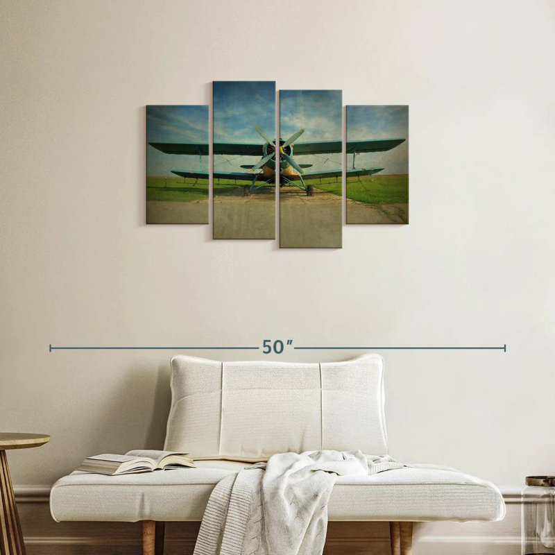 Retro Airplane, 22" H x 36" W