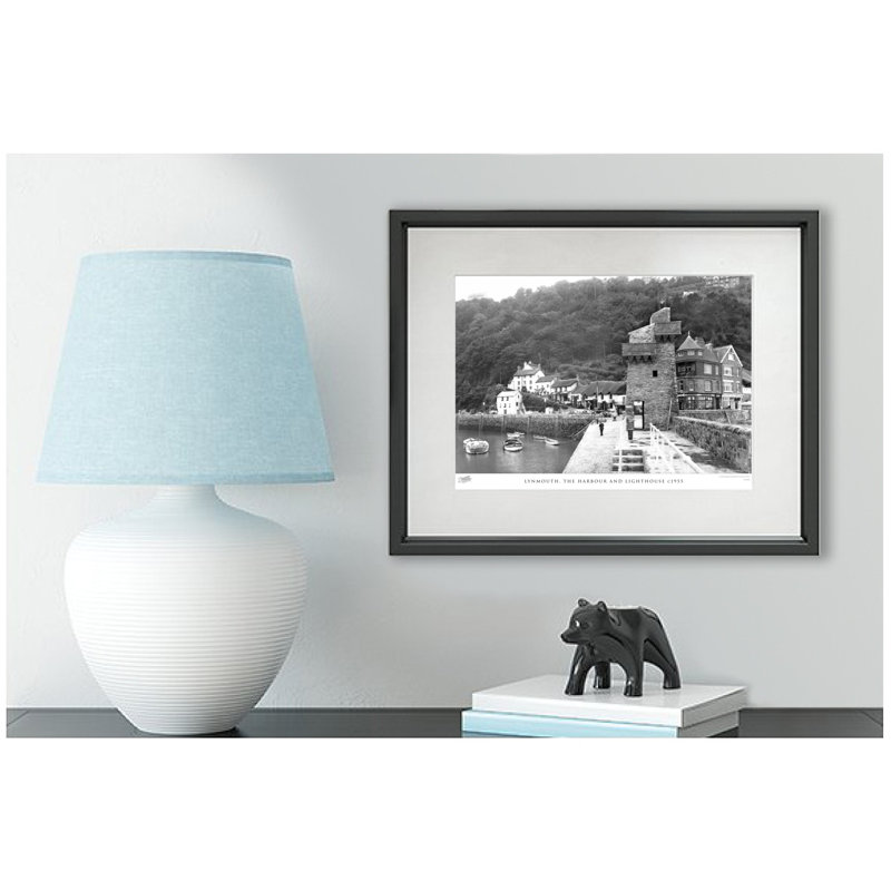 Lynmouth, The Harbour And Lighthouse C1955 by Francis Frith - Single Picture Frame Print, 45cm H x 60cm W x 2.3cm D