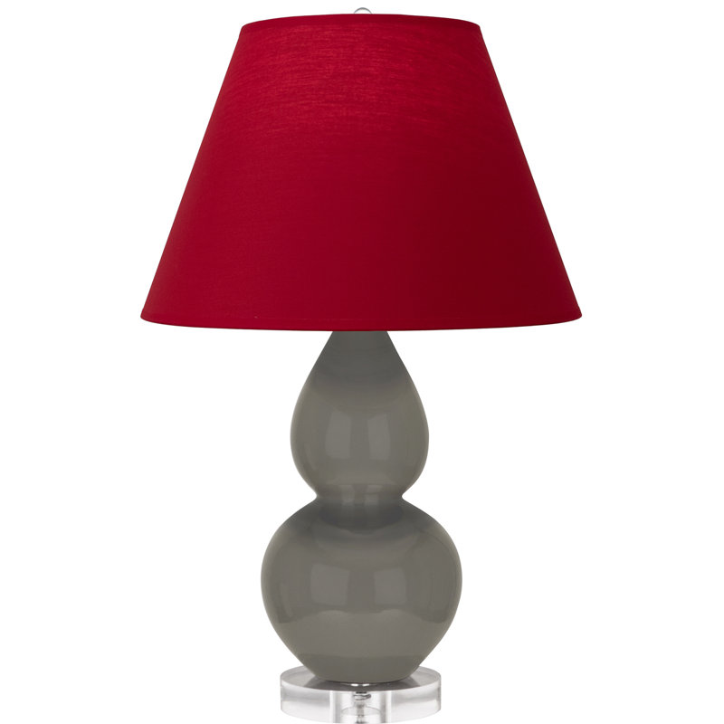 Petite lampe d'appoint à double gourde, Cendré, Rouge