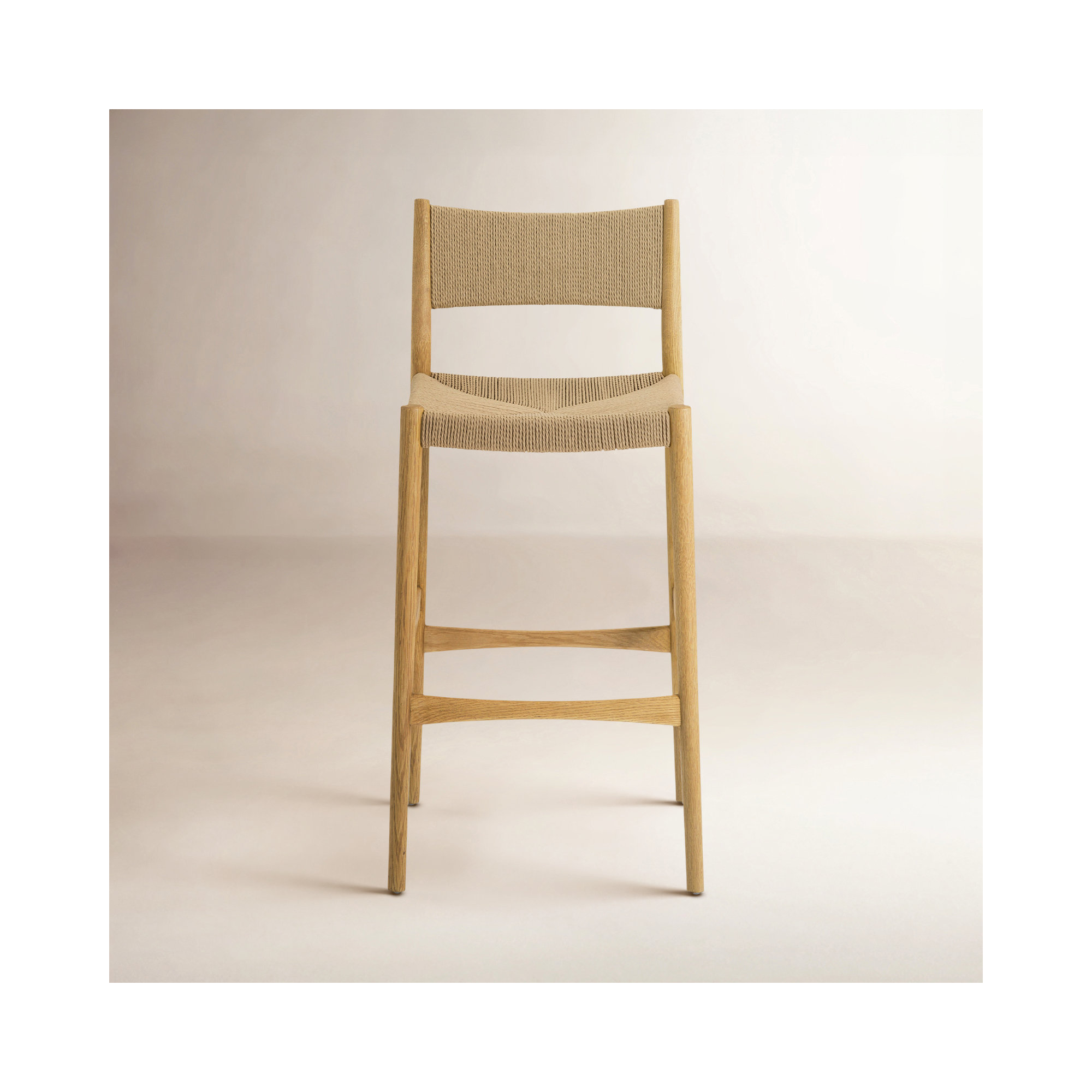 Buffolino Woven Bar & Counter Stool, Brown, Counter Stool (26" Seat Height)