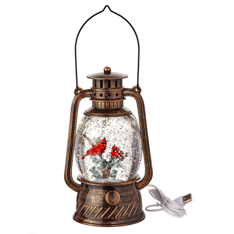 Globe terrestre à DEL avec lanterne Cardinals
