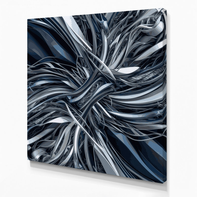 Art numérique sur toile, abstraction numérique 38, H 16 po x l 16 po