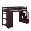 Lit mezzanine simple avec tiroirs et escaliers-2102937899