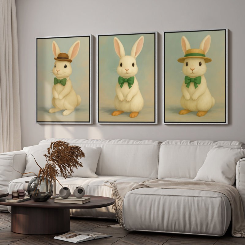 Art mural encadré, rétro, antique, classique pour chambre à coucher - 24 po x 36 po x 3 panneaux, H 36 po x l 24 po, Blanc