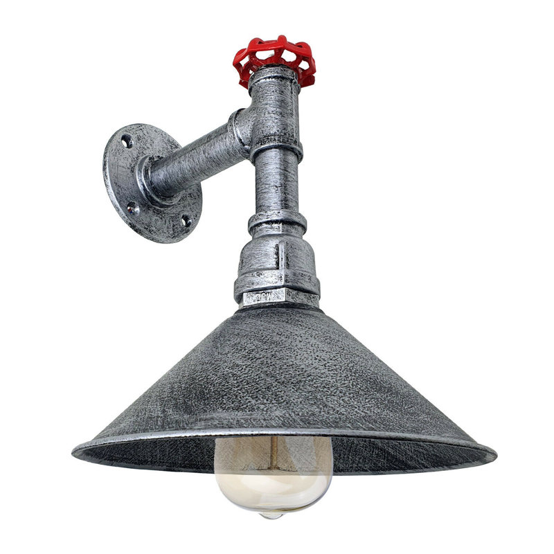 Goodwater Armed Sconce, Brushed Silver