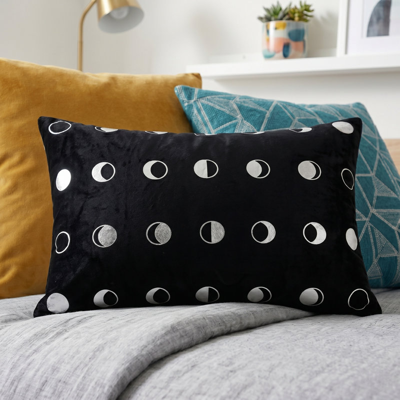 Miley Polyester Blend Lumbar Rectangular Pillow Cover, Polyester