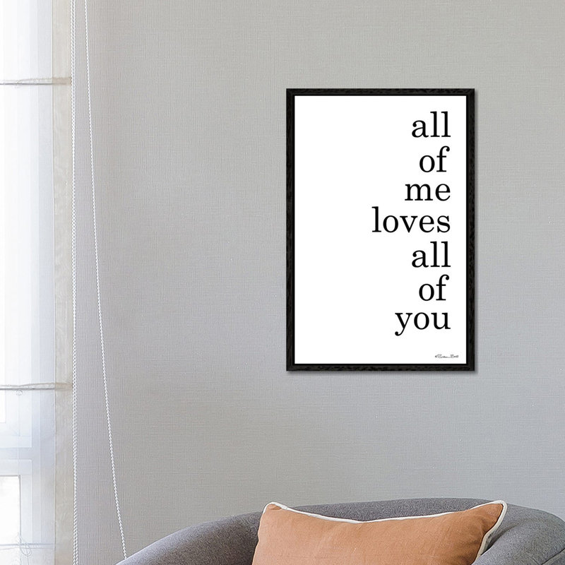 All of Me 1 Piece Wall Art on Canvas, 66.04cm H x 45.72cm W x 3.81cm D, Black Floater Framed