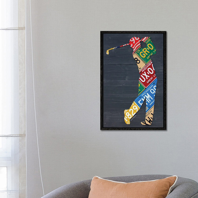1 Piece Wall Art on Canvas, 66.04cm H x 45.72cm W x 3.81cm D, Black Framed