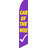 Double Sided 138'' H x 30'' W Polyester Feather Banner