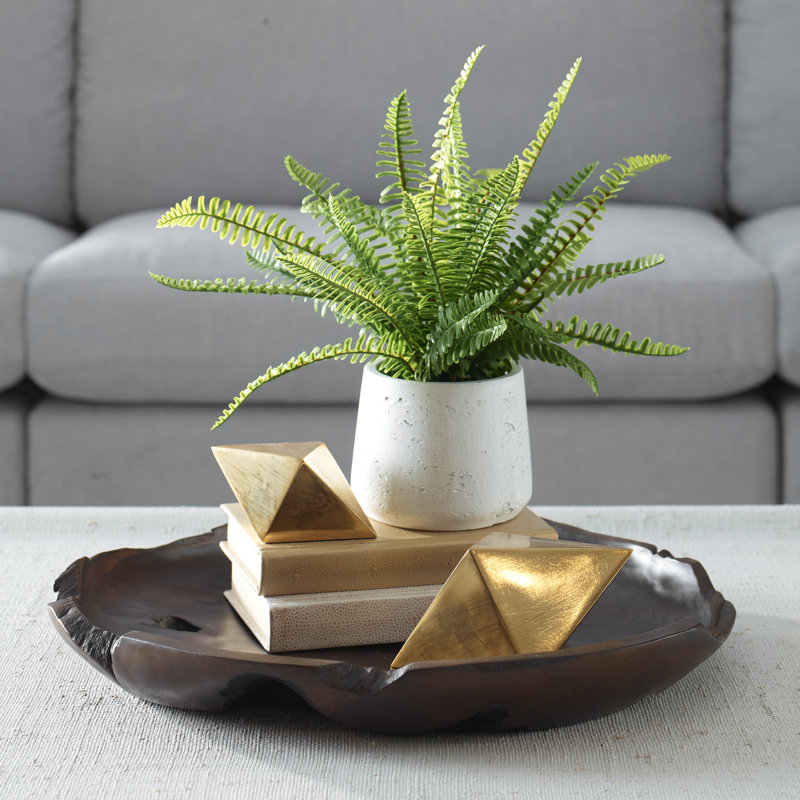Uttermost Boston Fern In White Ceramic Pot