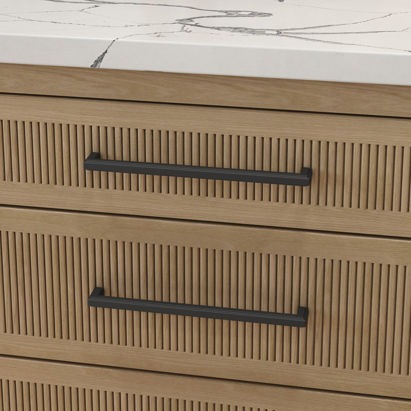 Satin Black Brass Traditional Cabinet Pull with Mounting Hardware