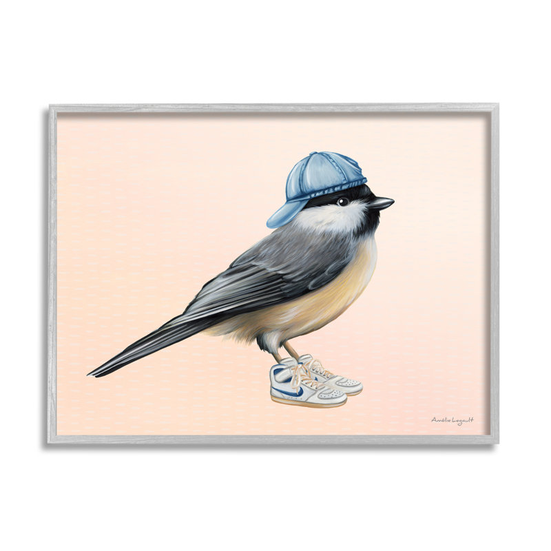 Hip Hip Chickadee Bird Backwards Hat, L 30 po x H 24 po, Estampe numérique Farmhouse