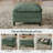 143.7'' Comfy  U Shaped Sectional Modular Deep Cloud 4-Piece Sofa with Two Ottoman- Premium Fabric-386020885