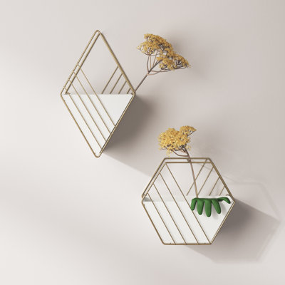 Marcantonio Metal Wall Organizer with Wall Baskets