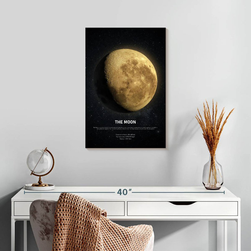 Oberle description de la lune, H 24 po x l 16 po