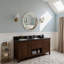 Wavy Round Solid Wood Frame Decorative Mirror,For Bedroom, Bathroom, Living Room, Entryway-905634665-905634678
