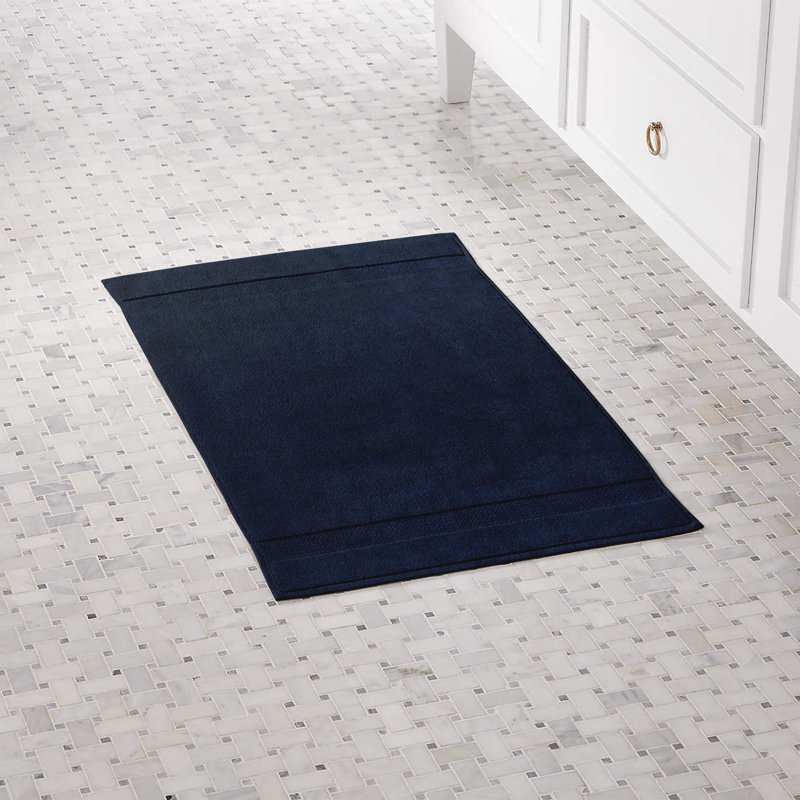 Chyrisse Cotton Feather Touch Quick Dry 900 GSM Bath Mat,  20" x 33", Insignia Blue