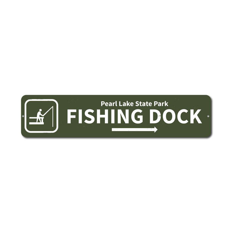 Panneau de pêche en aluminium, H 4 po x l 18 po x P 0,04 po