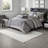 Luxury 7 Piece Polyester Bedding Sets, Modern Jacquard Cal King Home