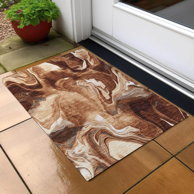  Malchow Non-Slip Indoor Door Mat, Rectangle 1'8" x 2'6"