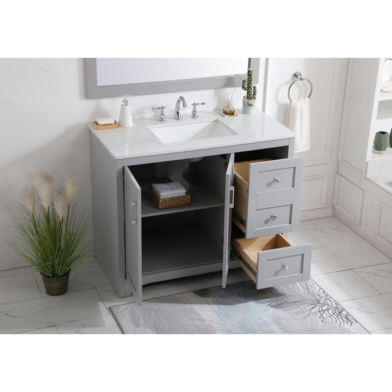 Ensemble de meuble-lavabo simple 42 po Moore, Gris