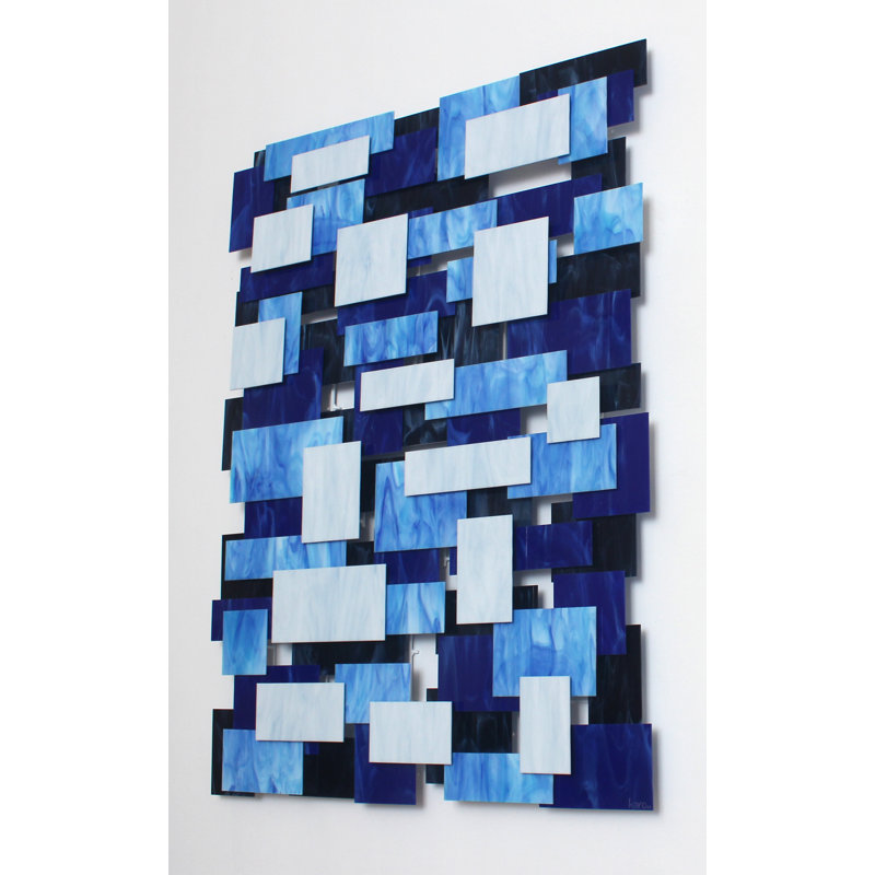 Jamming Glass And Metal Wall Sculpture