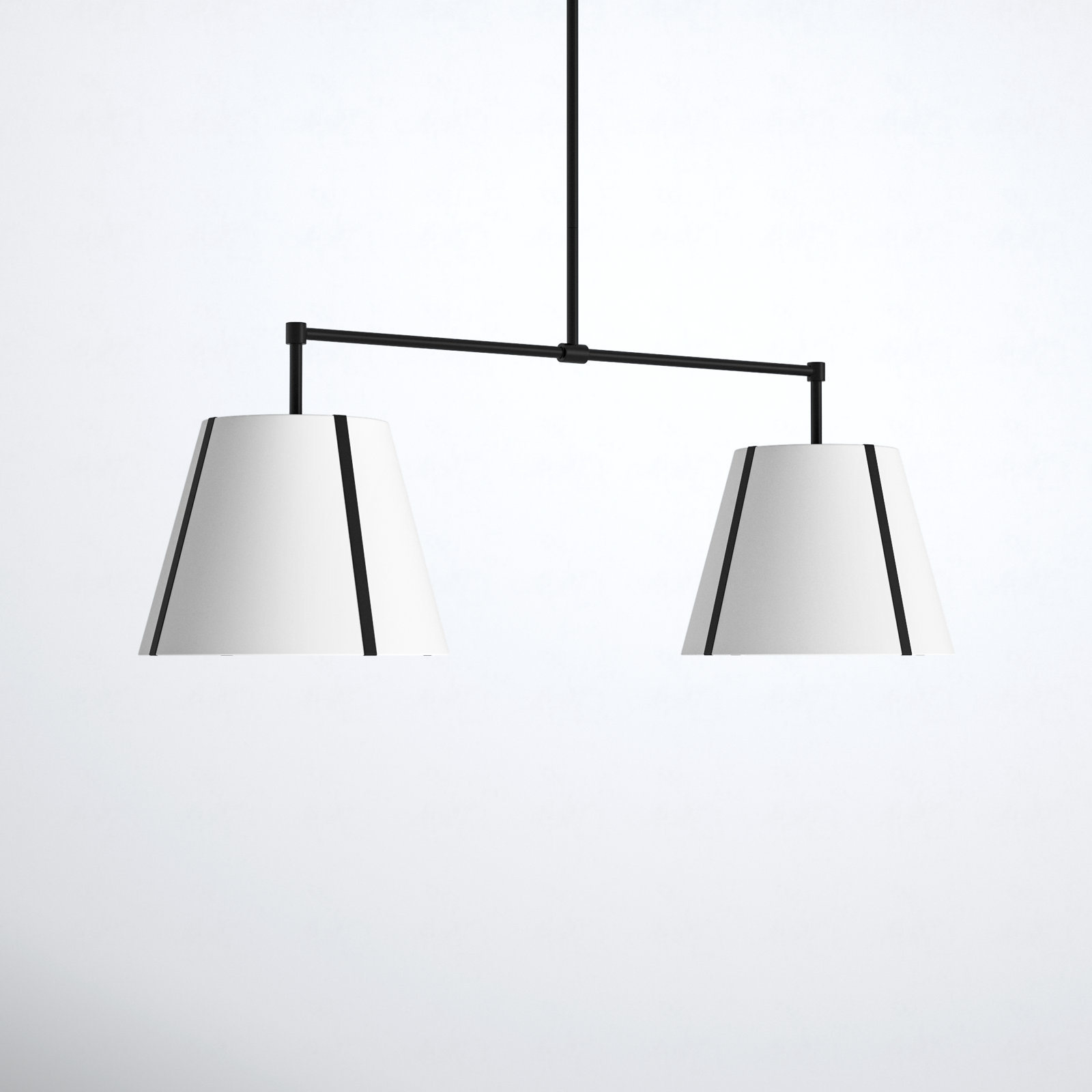 Altman 4 Light Silk Dimmable Pendant, Black