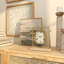 Horloge de table analogique à quartz en acier inoxydable
