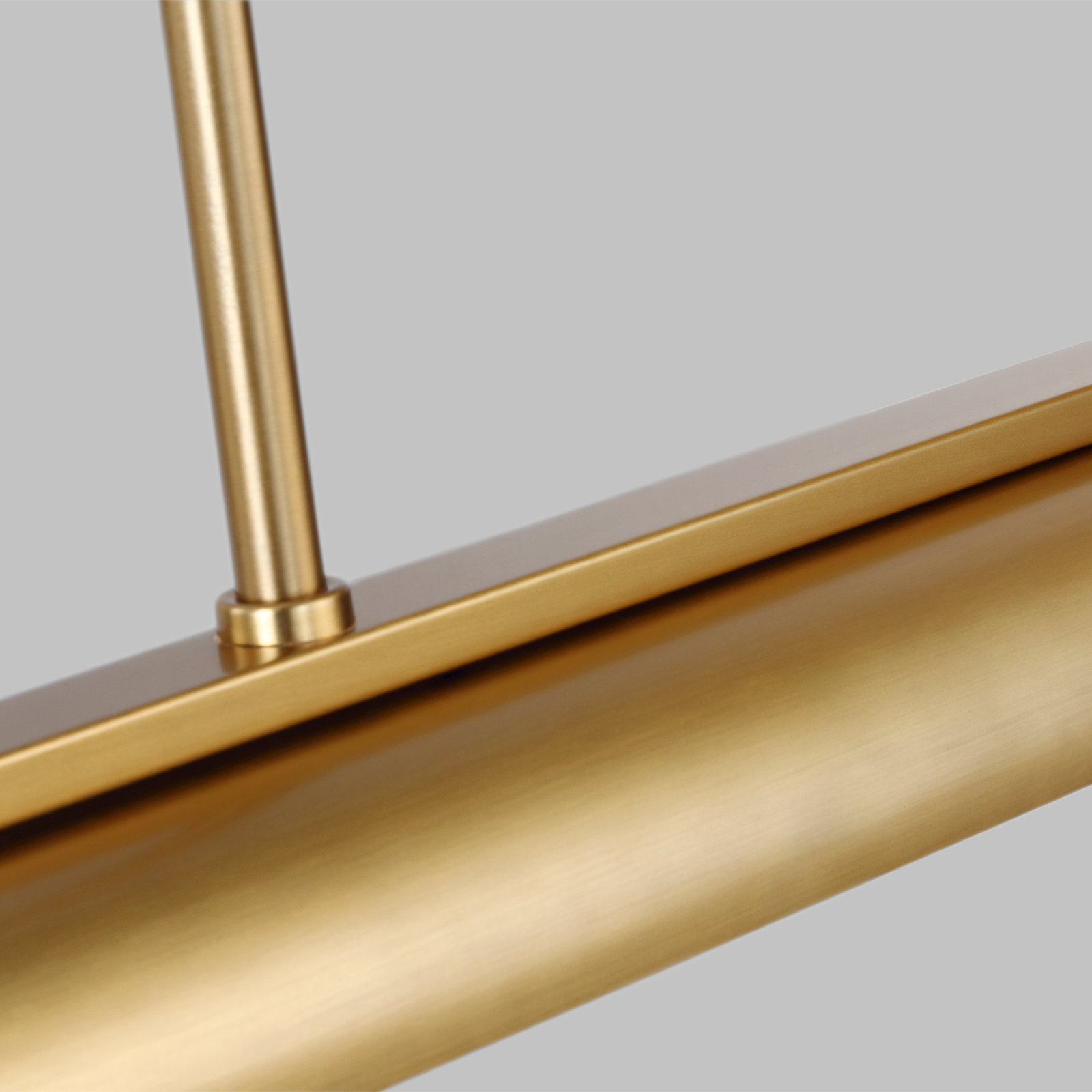 Single Light Acrylic Dimmable LED Pendant, Burnished Brass