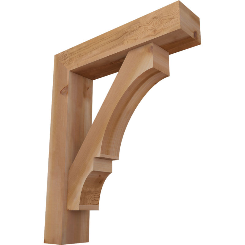 Support de bloc Balboa avec entretoise décalée, 42 x 34, Cèdre rouge occidental de l 7 1/2 po (lisse)
