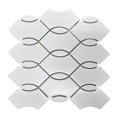Carreau de mosaïque fantaisie en porcelaine 5 po x 3 po