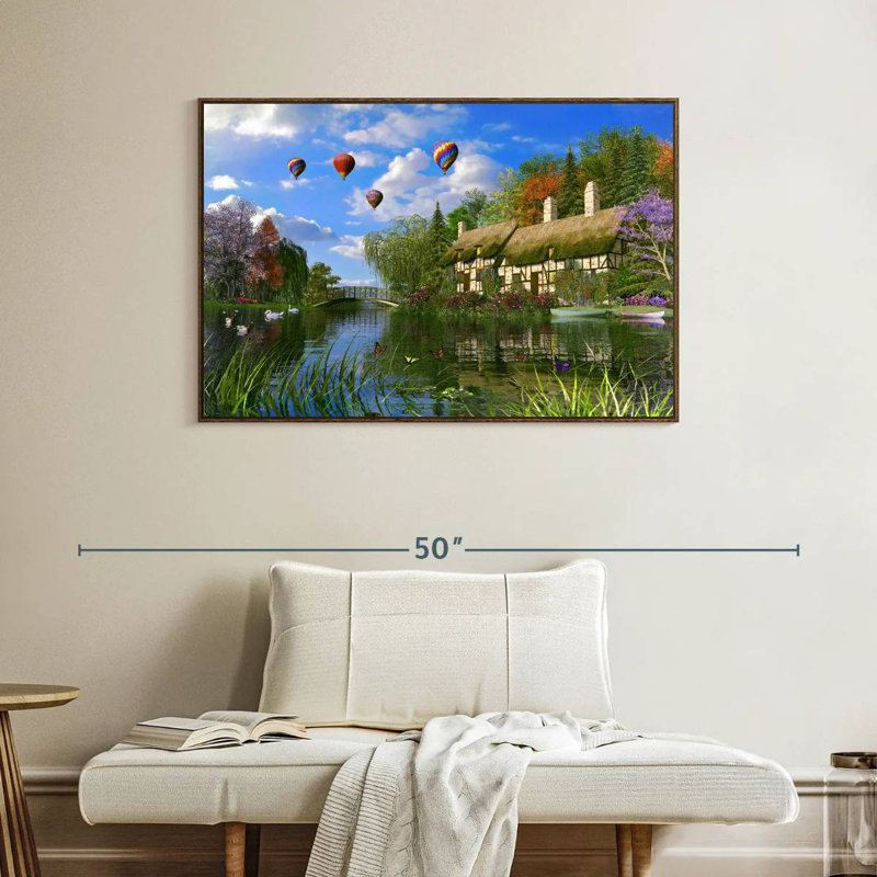 Old River Cottage, Cadre flottant noyer, 40 po x 27 po