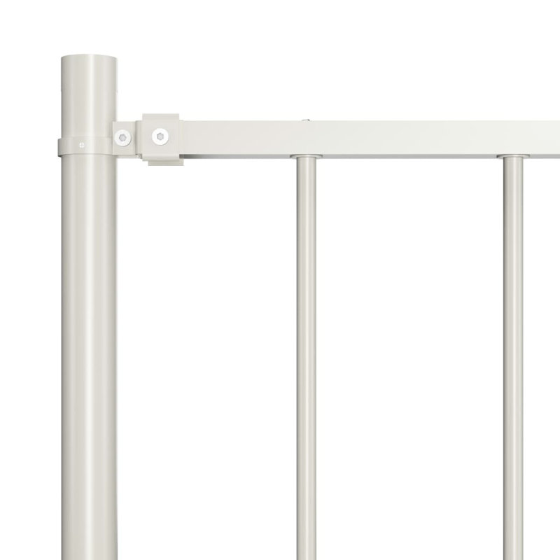 Khine Metal Fence Panels Included, 1.7m W x 1.25m H, White