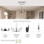 Lustre linéaire à 6 lumières Reines-127380279