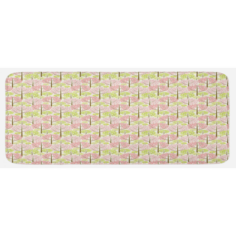 Eclectic Floral Synthetic Kitchen Mat