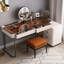 Meuble-lavabo de haute qualité avec tabouret, très facile à assembler, plateau en verre, avec prise de courant, très grand espace de rangement, armoire auxiliaire extensible-1589595422-1585875323