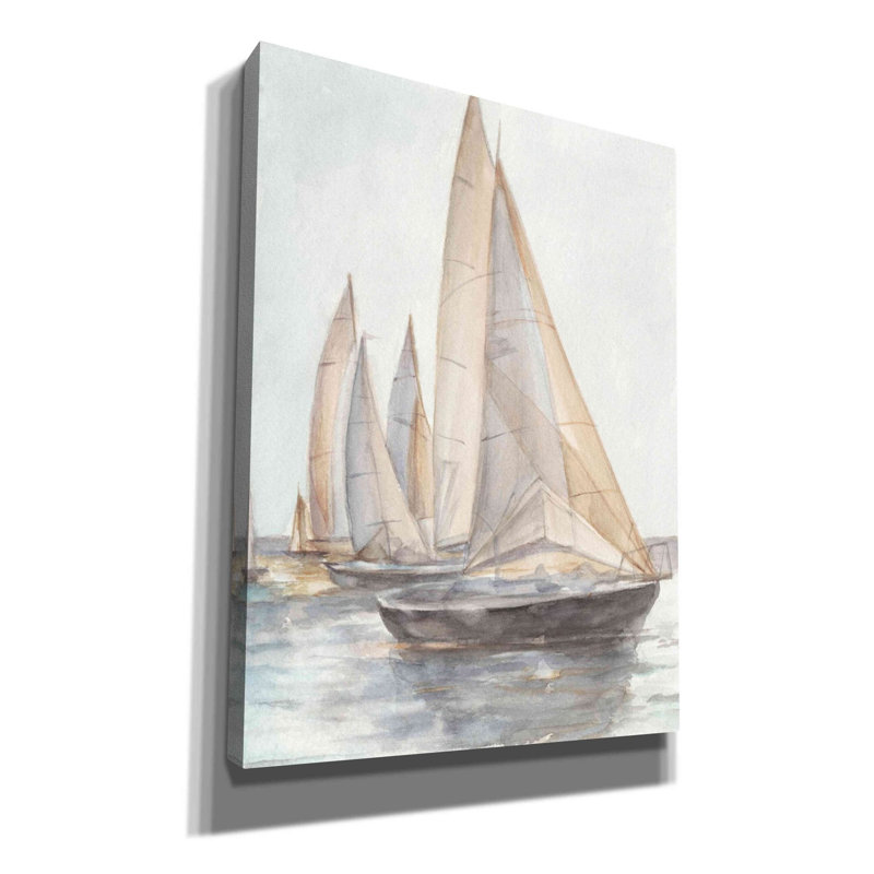 «Plein air voiliers II» par Ethan Harper, art mural sur toile, H 16 po x l 12 po x P 0,75 po