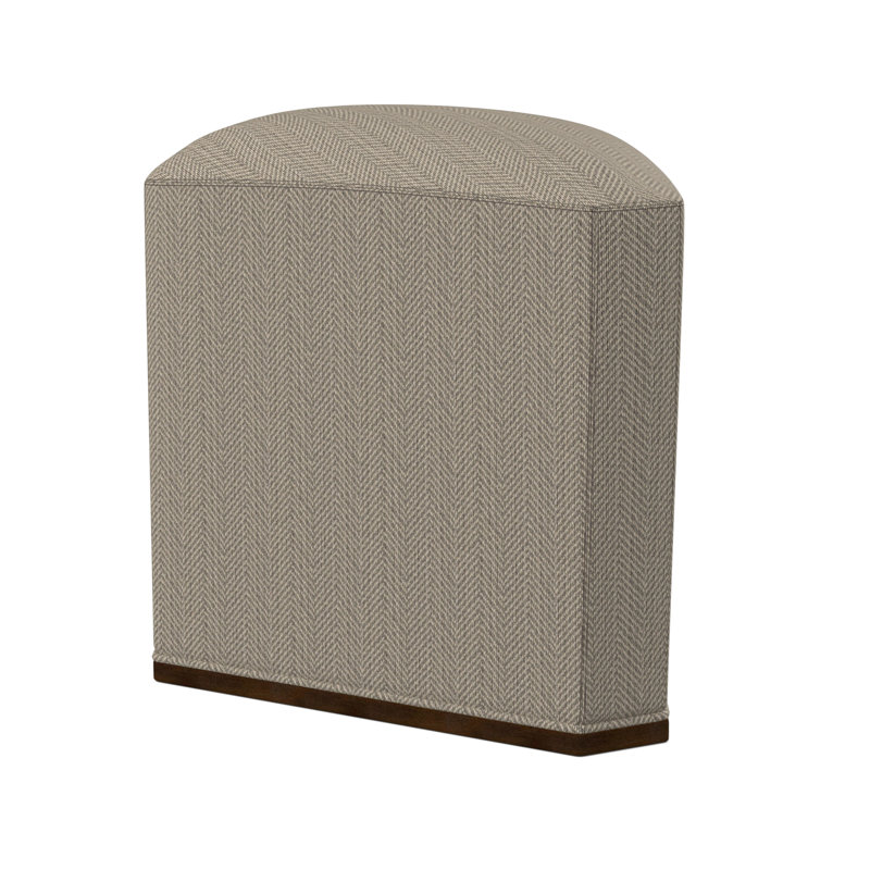 Quinn Novelty Ottoman, American Walnut, Filigree Ivory 100% Polyester