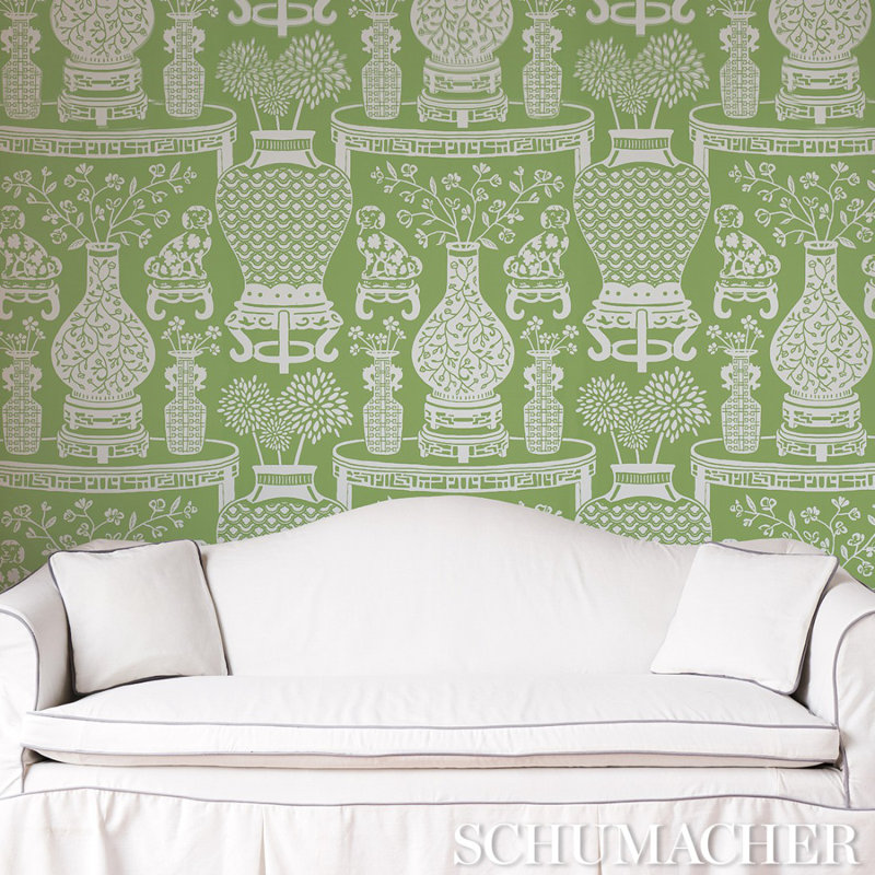 Papier peint Hellene, Vert