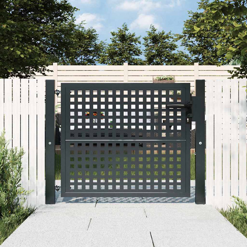 Barrière de jardin en acier anthracite vidaXL 39,4 x 29,5 po, 39,4 po x 29,5 po