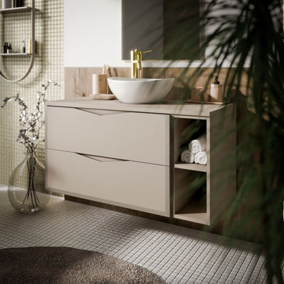 80mm Single Bathroom Vanity with Ceramic Basin