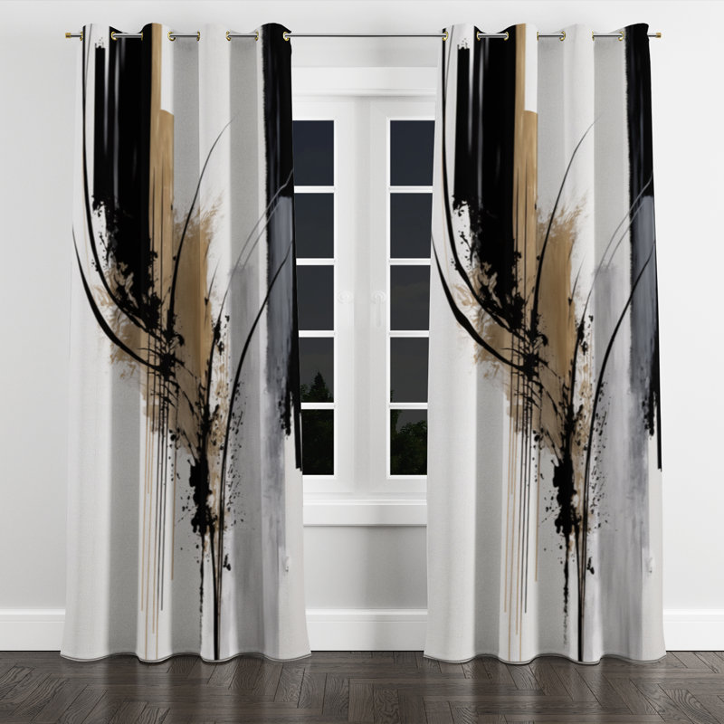 Aurra - Rideau moderne en velours avec œillets - obscurcissant - 1 panneau, l 52" x L 95", Œillets dorés