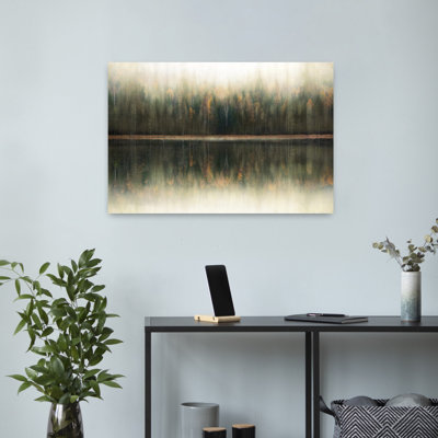 «Reflection of Autumn Contemporary Dreamy Modern Autumn Forest», art mural