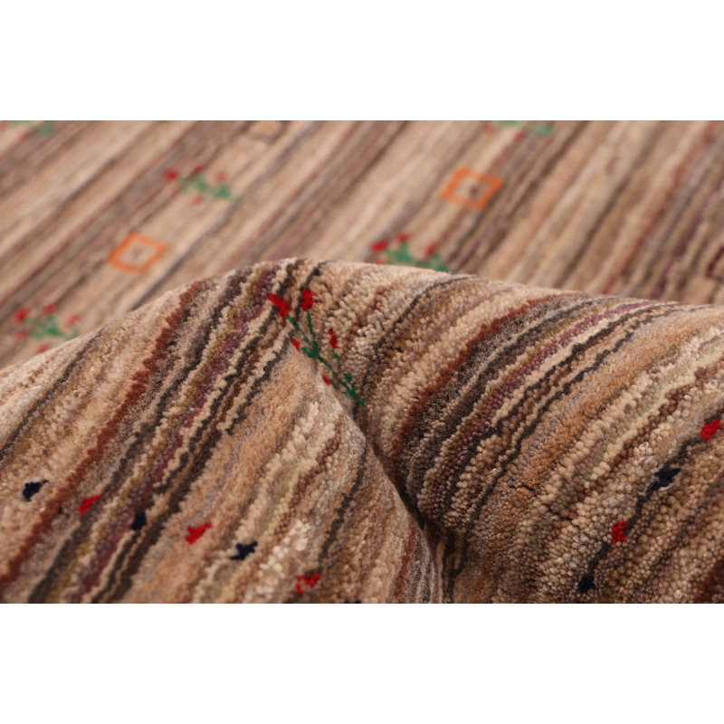 Kashkuli Gabbeh Taupe Rug 4'11" x 7'10"