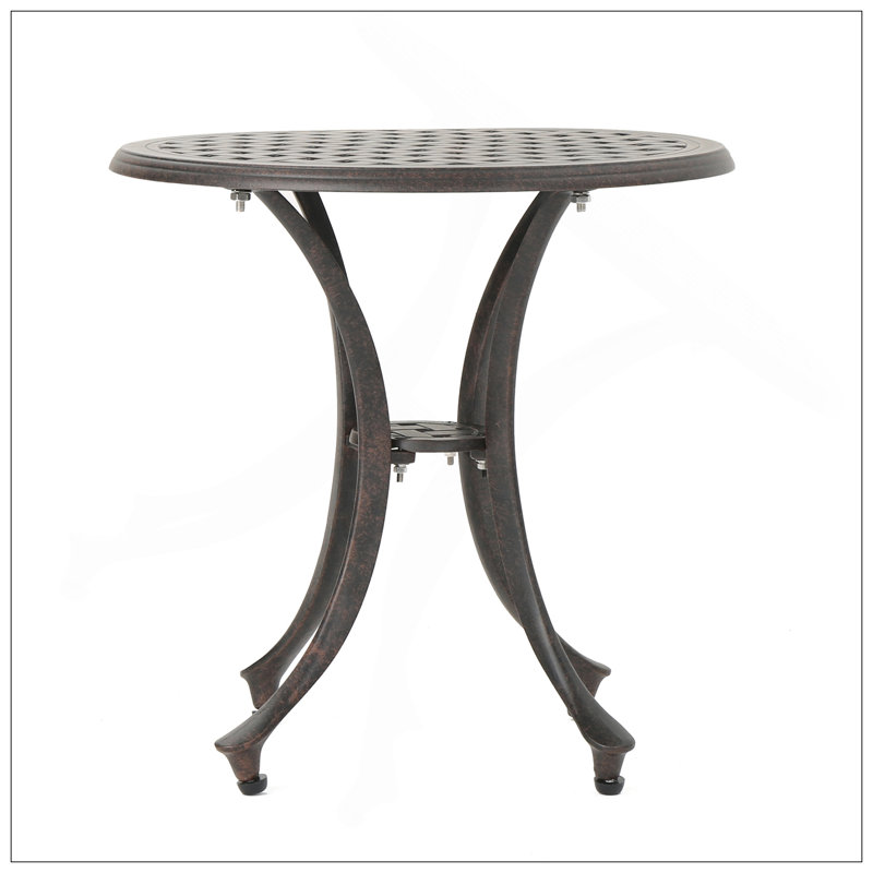 Table d'appoint d'extérieur en fonte d'aluminium 19 po