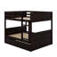 Lit double superposé au dessus d'un lit double avec lit gigogne-657616520