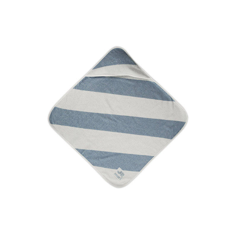 Serviette de bain douce et absorbante, 100% coton, 31,5 po x 31,5 po | Lavable à la machine à 104 ° F, sans javellisant | Doux pour la peau de bébé, idéal pour l'heure du bain et du jeu, joli design bleu pour les garçons et les filles