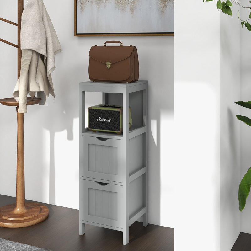 Dulwich Freestanding Linen Cabinet, Gray