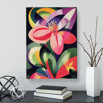 Naik Rhododendron Flower Abstract - Wrapped Canvas