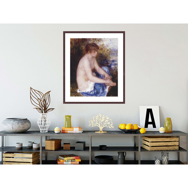 Petite nu bleu par Pierre-Auguste Renoir, impression giclée encadrée, H 39,26 po x l 33,5 po